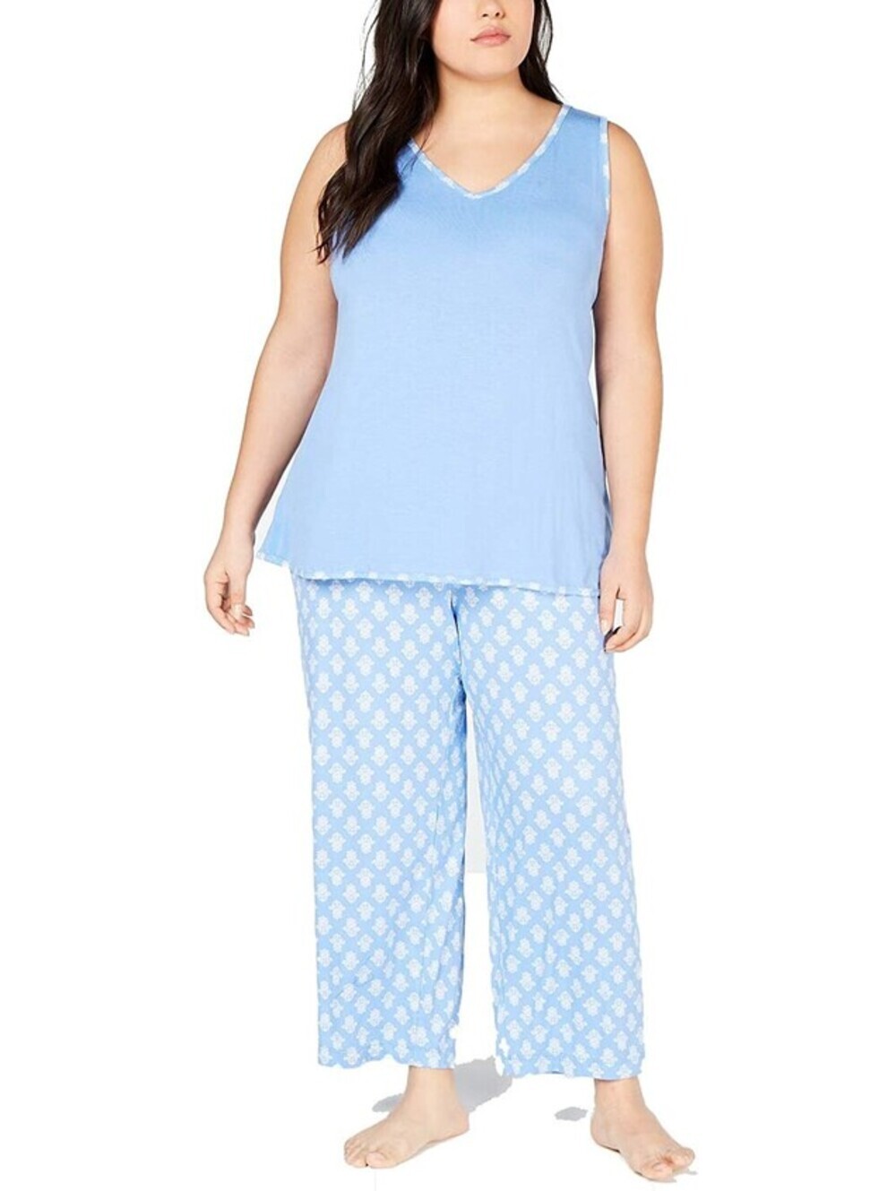 Charter Club Womens Tank And Cropped Pants Pajama Set Size L